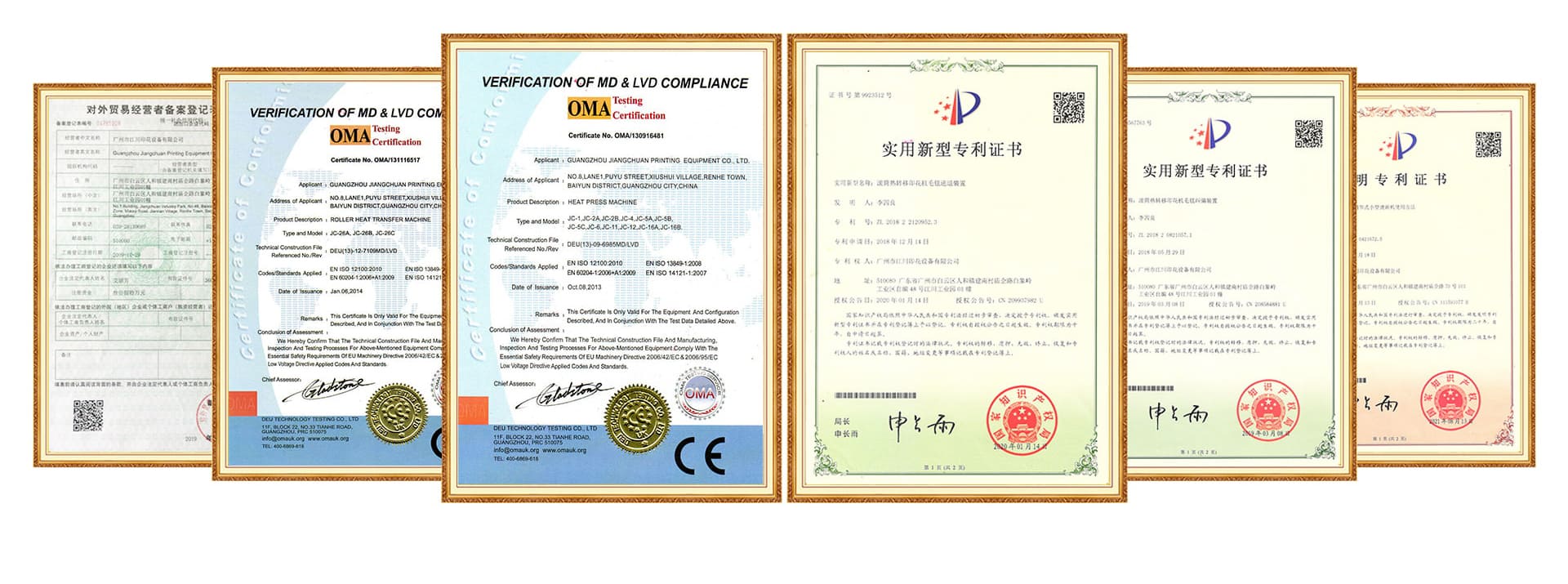 Certificates